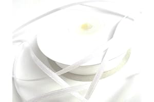 CaPiSo 100m Satinband 3mm Schleifenband Geschenkband Dekoband Satin Hochzeit Weihnachten Weihnachtsband (Weiss)