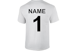 S.B.J - SPORTLAND Funktionsshirt/Laufshirt/Sportshirt Performance T-Shirt mit Rückennummer und Name für Herren - Unisex