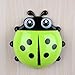 Produktbild WLGREATSP Lovely Cartoon Marienkäfer Wall Mounted Zahnbürstenhalter, Marienkäfer Zahnpasta Storage Organizer mit Saugnäpfen - Grün, Gelb, Rot, Blau