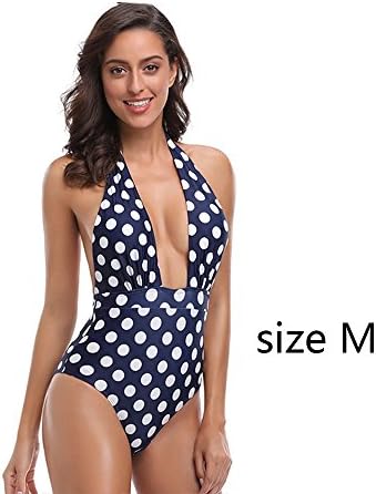 YKMaggie Bikini Wave Point One Piece Swimsuit With Chest Pad Comfortable Blue S-L. M