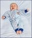 Playshoes Unisex Baby Overall Jersey Bear Sleepsuit, Blue (Original), 9-12 Months (Manufacturer Size:80)