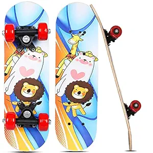 Strauss Kids Skateboard, Age 3-8 Years, (Multicolor)