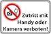Produktbild Sticker-Designs 15cm!Aufkleber-Folie Wetterfest Made IN Germany zutritt Handy Kamera Verbot S181 Jahre haltbar UV&Waschanlagenfest Auto-Vinyl-Sticker Decal Profi Qualität