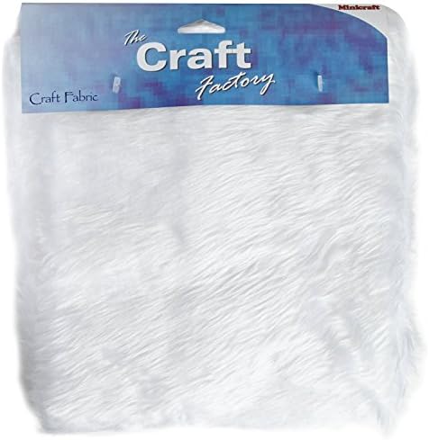 Minicraft Fur Fabric, White, Acrylic, ½ metre  ( .5m)