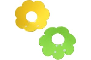 BCBF 2 PCS M collare elisabettiano cane morbido collare elisabettiano gatto morbido regolabile collare elisabettiano gatto recupero ferite gatto collare protezione morso cane（giallo+verde）