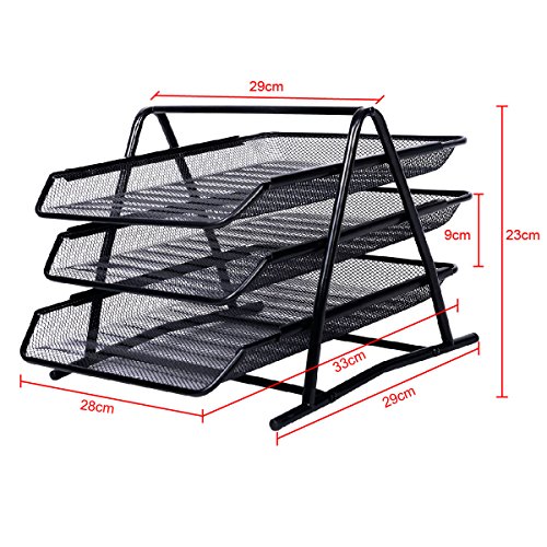 Briefablage Papierablage Dokumenten Schreibtischablage Briefkorb Ablagefach - 6
