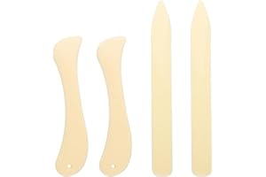 CYXZMYA 4 Stück Falzbei,Falzbein für Papier,Origami Werkzeug,Falzbein aus Künstlicher Knochen,Bone Folder Falzbein,für Origami Papierhandwerk Kartenherstellung Lederverarbeitung,Kunststoff Falzbeil Basteln