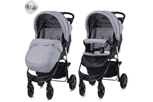 LORELLI Poussette compacte citadine - canne avec couvre-jambes - Olivia