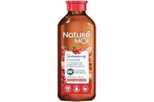 Naturé Moi - Shampooing Couleur Sans Sulfate - Soin des Cheveux Colorés et Méchés - Groseille, Huile de Pépin de Raisin Bio - 95% d'Origine Naturelle - 250 ml - Fabriqué en France