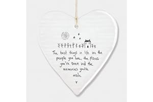 East of India Hanging Heart Gift The Best Things In Life