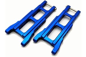 EPTNNASO Bracci Sospensioni Anteriori o Posteriori in Alluminio per Traxxas Slash 4x4 Rustler Stampede XO-1 3655X Blu