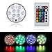 Produktbild Shisha LED Licht KITOSUN 10-LED RGB Multi Farbe wasserdichte LED Lichter mit IR Fernbedienung, batteriebetriebene wiederverwendbare Mini LED Licht für Halloween Pool Vase Hochzeit Dekoration (1 Packung)