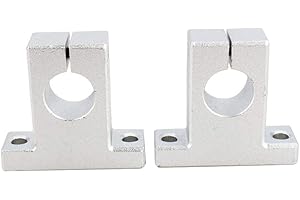 SK16 16 mm liniowy wspornik wału szyny liniowej, Keenso 2 szt. 16 mm liniowa prowadnica wału szyny wspornik pionowa oś optyczna uchwyt do XYZ stołu CNC