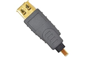 ezqnirk 1pcs IEEE1394 6Pin a 4pin FireWire Adaptador IEEE-1394A hembra de 6 clavijas a 4 pines conector masculino
