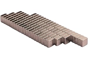ALIZONES Imán de Neodimio Rectangular 4x4x2 mm | Paquete de 80 Mini Imanes Súper Fuertes para Bricolaje, Manualidades y Organización