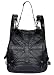 Produktbild ANNA QUEEN Laptop Rucksack Damen Original Schaffell Leder Tasche Weich Arbeit Schultertasche Leicht für MacBook Notizbuch (Schwarz-SHB5)