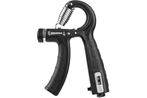 HUIYOUJIU Grip Strengthener - Grip Strength Trainer, 5-60kg Adjustable Hand Exercisers, Hand Squeezer, Forearm Gripper with Thickened Spring for Strong Fingers, Hands, Wrists, Arms (Black)