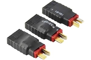 OliYin 3pcs Male Deans to Female TRX Traxxas Connector Wireless Adapter for RC Charger(Pack of 3)