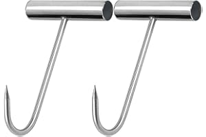 Grizef Stainless Steel 8 inch Hooks T-Handle Meat Boning Hook for Kitchen Butcher Shop Restaurant BBQ Tool kit (2Pack)