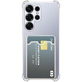 Samsung Galaxy S25 Ultra ile Uyumlu Kapak Kamera Korumalı Kartlıklı Darbe Emici Şeffaf Silikon Kılıf