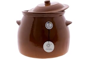 CR CERAMICA RAMBLEÑA CERÁMICA RAMBLEÑA | Olla Refractaria para Fuego Directo | Cerámica Tradicional para Pucheros y Guisos | 14 Litros