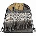 Produktbild Ccsoixu Sheep Farm Patagonia Animals Wildlife Animal Nature Drawstring Bag Backpack Gym Dance Bag Reversible Flip Sequin Bling Backpack for Hiking Beach Travel Bags
