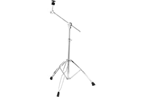 Sunydog Cymbal Stand Straight & Cymbal Boom Stand Double Braced Legs Height & Angle Adjustable Drum-kit Cymbal Support Rack Heavy Duty Boom/Straight Combo with Rubber Feet