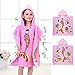 Produktbild VSTON Kinder Poncho Handtuch für Bad Strand Schwimmen Kapuzenhandtuch, Kinder Soft Cartoon Bademantel Schnell Trocknende Handtuch für Mädchen (Pink Mermaid)