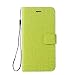 Produktbild DENDICO LG Nexus 5X Hülle, Flip Brieftasche Tasche Handyhülle mit Standfunktion und Kartenfach, Magnetverschluss Leinwand Wallet Etui TPU Schutzhülle für LG Nexus 5X - Grün