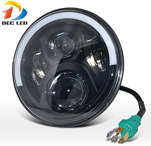 DEC LED 7 inches Super Bright LED Lights Bulbs Car DRL Replacement Headlights for Wrangler 60W 1Pc