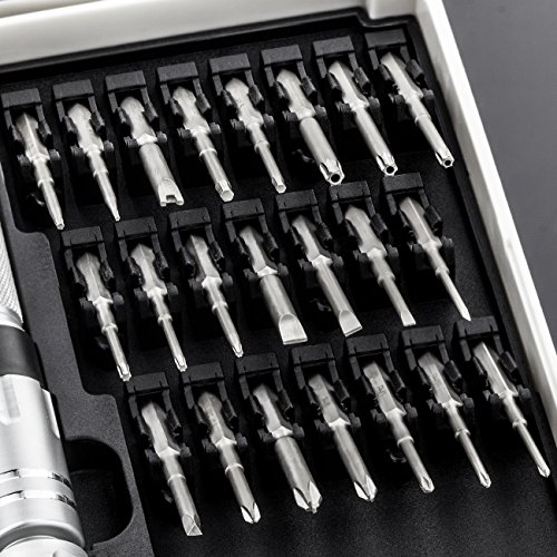 deleyCON Schraubendreher Set 23-teilig Magnetische Schraubendreher Bits Werkzeugset für Handy Smartphone Tablet Laptop Uhren Brillen Präzisions Werkzeug - 4