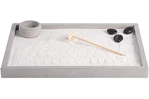 Rivanto® Zen Garten Größe L in Geschenkverpackung, 22 x 30 cm, Meditativ für Wohnzimmer, Büro