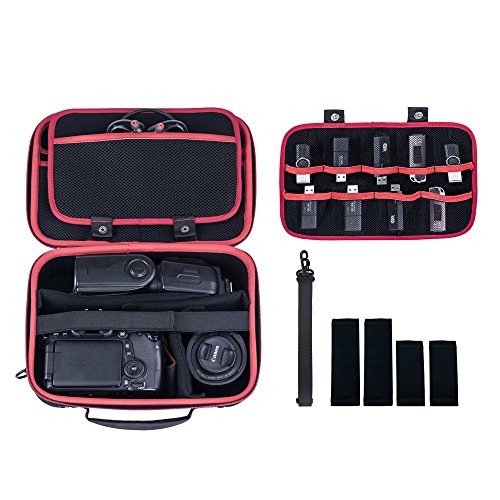 Ropch Aufbewahrungstasche Elektronik Zubehör Tasche Speicher Tragen Beutel-Kasten Reisetasche Mehrfachfunktion Organizer für Camera Ladegerät Kabel USB-Sticks - 6