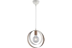 Leolux Cerchio Tortora - Lampadario A Sospensione - Lampadario Di Illuminazione Per Interni - Con Fasce Aperte Che Consentono Alla Luce Di Non Disperdersi - Monta Lampada E27 - Diametro 30 Cm.