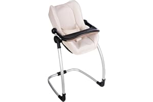 Smoby - Maxi-COSI - Siège et Chaise Haute Beige - pour Poupons Jusqu'à 42 cms - Jouet d'Imitation - Tablette, Balancelle, Siège Auto - A Partir de 3 Ans - Fabrication Espagnole
