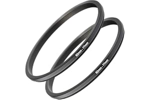 82mm-77mm Step Down Ring [82mm Lens to 77mm Filter], FANZR Camera Lens Filter Adapter Ring Lens, Premium Aluminum (2 Pack)