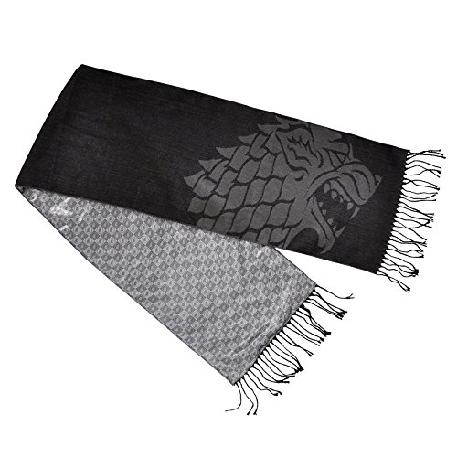 Preisvergleich Produktbild Game of Thrones House Stark Schal mit Schattenwolf in Geschenkbox