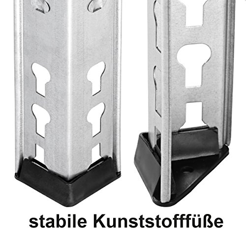 Torrex 37853 Steckregal / Lagerregal aus verzinktem Stahl mit 5 Böden – 875 Kg belastbar – 180 x 90 x 30 cm Kellerregal Schwerlastregal - 7