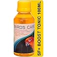 SF+ Birds Care |100ml|Healthy Supplement Fortified With Vitamins For Energy, Growth, Production of Haemoglobin, Balanced Diet And Assist In Adds Brilliant Color + Full Feathering, Very Useful For Love Birds, Cockteils, Finches, Conures, Parrots, Macaws, Senegals, Parrots