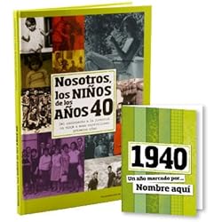 Calledelregalo Libro de tu año de Nacimiento, Libro de la década de los 40 con Tarjeta Personalizada - Regalo para cumpleaños - Otras Edades Disponibles