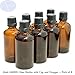 Produktbild 8er-PACKUNG - 50ml BRAUNGLAS-Flaschen mit Schwarzen Sicherheitsverschlusskappen & Dosier-Tropfern. Ätherisches Öl / Verwendung in Aromatherapie