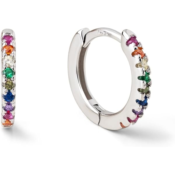 Orecchino Singolo Cerchio Cleo M. In Argento 925 Placcato Oro Rosa 18kt - SINGULARU - Con Zirconia Bianca - 3