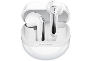 SoundPEATS Air5 słuchawki bezprzewodowe z adaptacyjną redukcją szumów otoczenia, słuchawki Bluetooth 5.4 z 6 mikrofonami, kontroler 13 mm, redukcja szumów połączeń AI i CVC V8.0, 30 godzin białe