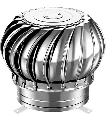 Ronde Basis 180 Mm Draaiende Schoorsteenkap Van RVS AISI 304 - Ronde