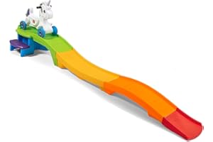 Step2 Unicorn Up and Down Roller Coaster for Kids – Ride On Toy for Indoor/Outdoor Use – Secure Ride, Skill Building Toddler Toy, Assembled Dimensions: 12.75” H x 110” W x 27” D