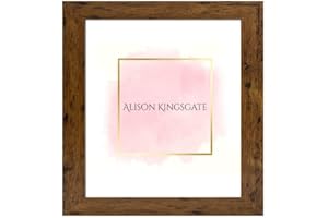 Alison Kingsgate Rustic 15x15cm Frame Rustic Square Picture Frames - 15x15cm Square Rustic Frames With Safe Perspex Front & Wall Mounting - Use As Textured Rustic Oak Frame - Rustic Frame