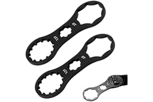 NIANOPKM 2PCS Outil de Réparation de Fourche Avant de Vélo pour SR Suntour XCR/XCM/XCT/RST Bouchon de Fourche Avant de Vélo VTT Retirer et Installer la Clé (Noir)