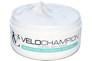 VeloChampion Luxury Anti Chafe Chamois Cream sans Menthol. pour Les Cyclistes et Les Coureurs. Empêche Les irritations et l'inconfort.