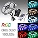Produktbild Auralum® 5M RGB Color SMD 5050*150 Leds 12V 36W 2250LM IP65 Wasserdicht Flexible LED Streifen Strip Band Leiste + 44 Key Fernbedienung + DC 12V Netzteil