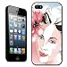 Produktbild Fancy A Snuggle Schutzhülle für Apple iPhone 5 (Hardcover, aufsteckbar an der Handyrückseite, schöne, gemalten Frau mit roten Blumen in den Haaren)